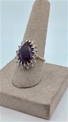 Almandine Garnet Lady's Stone Ring 14K Yellow Gold 5.43g